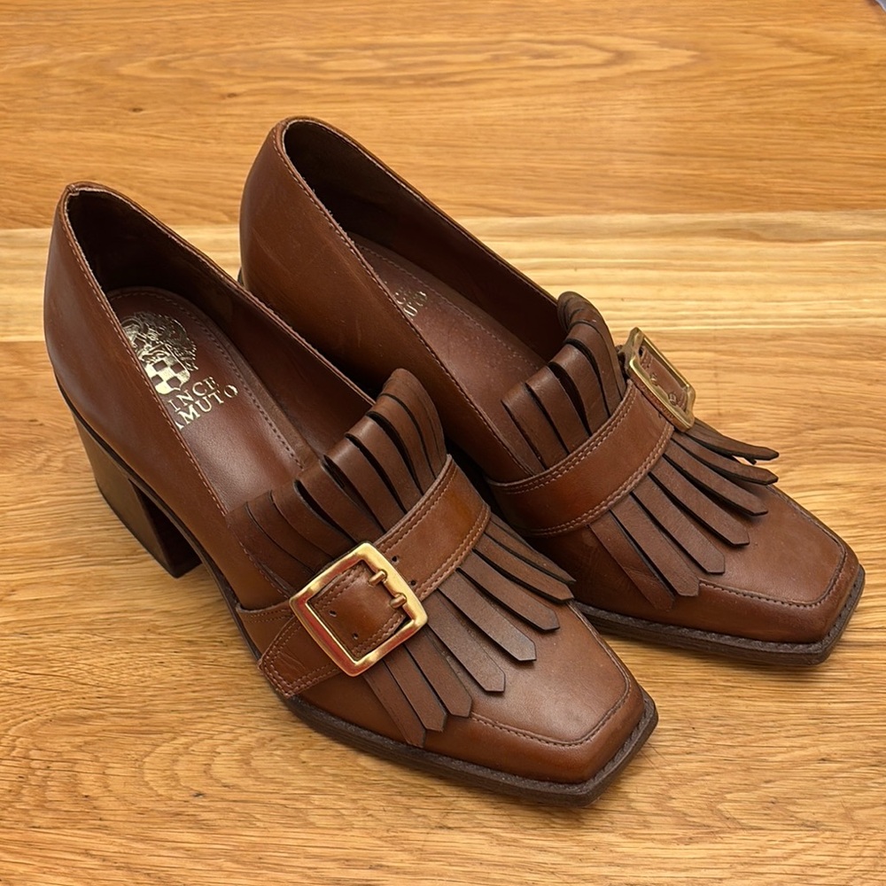 Vince Camuto Women's Brown Leather Loafers